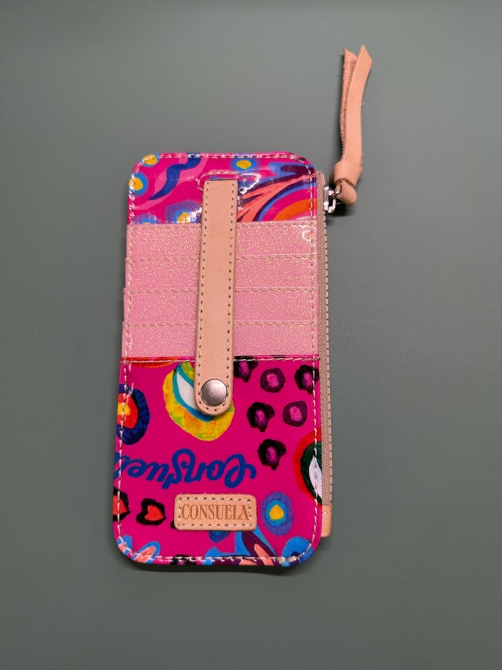 Consuela Hot Pink Multi-Pattern Card Holder